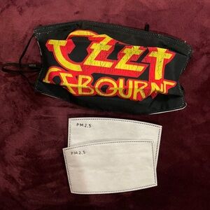 6/$20 New Ozzy Ozbourne face mask w adj ear straps